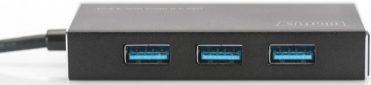 USB-хаб Digitus USB 3.0 Hub 4-port (DA-70240-1) Black - фото 2 - інтернет-магазин електроніки та побутової техніки TTT