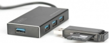 USB-хаб Digitus USB 3.0 Hub 4-port (DA-70240-1) Black - фото 3 - интернет-магазин электроники и бытовой техники TTT