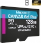 Карта памяти Kingston MicroSDXC 128GB Canvas Go! Plus Class 10 UHS-I U3 V30 A2 + SD-адаптер (SDCG3/128GB) - фото 2 - интернет-магазин электроники и бытовой техники TTT