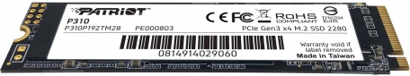 SSD накопичувач Patriot P310 240GB M.2 2280 NVMe PCIe 3.0 x4 3D NAND TLC (P310P240GM28) - фото 2 - інтернет-магазин електроніки та побутової техніки TTT