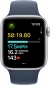 Apple Watch SE (2023) GPS 44mm Silver Aluminium Case with Storm Blue Sport Band - M/L (MREE3QP/A) - фото 5 - интернет-магазин электроники и бытовой техники TTT