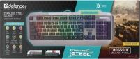 Клавіатура дротова Defender Stainless steel GK-150DL RGB USB (45150) - фото 2 - інтернет-магазин електроніки та побутової техніки TTT