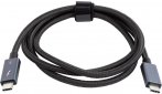 Kабель PowerPlant Thunderbolt 3 USB-C - USB-C 4K 2 м (CA913343)Black/Grey - фото 2 - интернет-магазин электроники и бытовой техники TTT