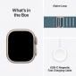 Apple Watch Ultra 3 GPS + Cellular 49mm Natural Titanium Case with Light Blue Alpine Loop - L (MEWP4QP/A) - фото 3 - интернет-магазин электроники и бытовой техники TTT