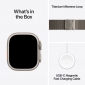 Apple Watch Ultra 3 GPS + Cellular 49mm Natural Titanium Case with Natural Titanium Milanese Loop - M (MEWY4QP/A) - фото 3 - интернет-магазин электроники и бытовой техники TTT