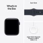 Apple Watch SE 3 GPS 44mm Midnight Aluminium Case with Navy Blue Sport Band - M/L (MJL94RK/A) - фото 7 - интернет-магазин электроники и бытовой техники TTT