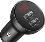 Автомобільний зарядний пристрій Baseus Digital Display Dual USB 4.8A Car Charger 24W (CCBX-0G) Grey - фото 5 - інтернет-магазин електроніки та побутової техніки TTT