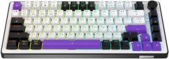 Клавіатура бездротова Hator Hellyberry HK75 Mechanical Linear RGB Wireless/Bluetooth/USB (HK75_wireless) White/Violet - фото 2 - інтернет-магазин електроніки та побутової техніки TTT