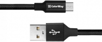Кабель ColorWay USB - MicroUSB 2.4А 25 см (CW-CBUM048-BK) Black - фото 2 - интернет-магазин электроники и бытовой техники TTT