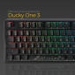 Клавіатура Ducky One 3 Cherry MX Blue RGB UA USB (DKON2108ST-CUAPXCLAWSC1) Black - фото 2 - інтернет-магазин електроніки та побутової техніки TTT