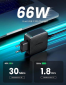 Мережевий зарядний пристрій Ugreen CD216 66W 2xType-C PD Charger (UGR-70867) Black  - фото 2 - інтернет-магазин електроніки та побутової техніки TTT