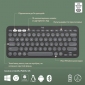 Клавіатура бездротова Logitech Pebble Keys 2 K380s Bluetooth UA Tonal (920-011851) Graphite  - фото 6 - інтернет-магазин електроніки та побутової техніки TTT