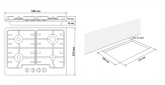 Варочная поверхность газовая Eleyus Gracia 60 IS CF - фото 9 - интернет-магазин электроники и бытовой техники TTT