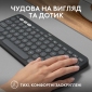 Клавіатура бездротова Logitech Pebble Keys 2 K380s Bluetooth UA Tonal (920-011851) Graphite  - фото 5 - інтернет-магазин електроніки та побутової техніки TTT