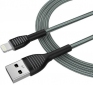 Кабель ColorWay USB-Lightning braided cloth 3А 1м (CW-CBUL041-GR) Gray  - фото 3 - інтернет-магазин електроніки та побутової техніки TTT