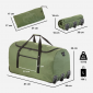 Дорожня сумка TravelZ Wheelbag 100 л (603095) Green  - фото 6 - інтернет-магазин електроніки та побутової техніки TTT