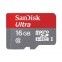 Карта памяти SanDisk Ultra microSDHC UHS-I 16GB + SD-adapter (SDSQUNC-016G-GN6IA) - фото 3 - интернет-магазин электроники и бытовой техники TTT
