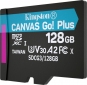 Карта памяти Kingston MicroSDXC 128GB Canvas Go! Plus Class 10 UHS-I U3 V30 A2 (SDCG3/128GBSP) - фото 3 - интернет-магазин электроники и бытовой техники TTT