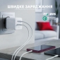 Сетевое зарядное устройство Intaleo GaN3 25W USB-A+USB-C INT-TCGN252CA White - фото 3 - интернет-магазин электроники и бытовой техники TTT