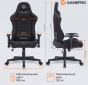 Кресло геймерское GamePro GC700FB RGB Size L Fabric (GC700FB) Black  - фото 9 - интернет-магазин электроники и бытовой техники TTT