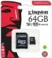 Карта памяти Kingston microSDXC 64GB Canvas Select Class 10 UHS-I U1 + SD-адаптер (SDCS/64GB) - фото 2 - интернет-магазин электроники и бытовой техники TTT