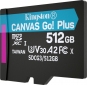 Карта памяти Kingston MicroSDXC 512GB Canvas Go! Plus Class 10 UHS-I U3 V30 A2 + SD-адаптер (SDCG3/512GB) - фото 4 - интернет-магазин электроники и бытовой техники TTT