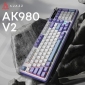 Клавиатура беспроводная Ajazz AK980 V2 Maillard Switch (AK980-V2-M-PWB) White  - фото 4 - интернет-магазин электроники и бытовой техники TTT