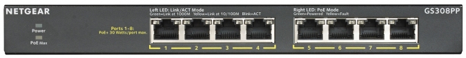 Комутатор Netgear GS308PP  - фото 3 Комутатор Netgear GS308PP  - фото 3 - інтернет-магазин електроніки та побутової техніки TTT