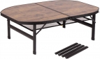 Стіл кемпінговий Bo-Camp Melrose Oval 120x80 см (1404220) (DAS302785) Black/Wood look  - фото 2 - інтернет-магазин електроніки та побутової техніки TTT