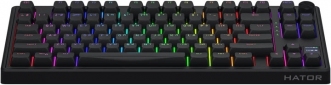 Клавіатура бездротова Hator Skyfall 80 PRO Aurum Vanila Silent RGB Wireless/Bluetooth/USB (HTK4181UA) Black  - фото 2 - інтернет-магазин електроніки та побутової техніки TTT