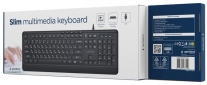 Клавиатура проводная Gembird Slim Multimedia USB (KB-MCH-05-CYRL) Black  - фото 3 - интернет-магазин электроники и бытовой техники TTT
