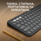 Клавіатура бездротова Logitech Pebble Keys 2 K380s Bluetooth UA Tonal (920-011851) Graphite  - фото 2 - інтернет-магазин електроніки та побутової техніки TTT