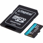 Карта памяти Kingston microSDXC 64GB Canvas Go! Plus G4 Class 10 UHS-I U3 V30 A2 + SD-адаптер (SDCG4/64GB) - фото 2 - інтернет-магазин електроніки та побутової техніки TTT