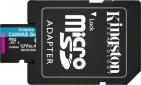 Карта памяти Kingston MicroSDXC 64GB Canvas Go! Plus Class 10 UHS-I U3 V30 A2 + SD-адаптер (SDCG3/64GB) - фото 5 - интернет-магазин электроники и бытовой техники TTT