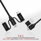 USB-хаб Promate PentaPower USB-C/USB-А to USB-C/microUSB/Lightning 1.2 м (pentapower.black) Black  - фото 2 - інтернет-магазин електроніки та побутової техніки TTT