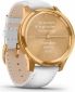 Смарт-часы GARMIN Vivomove Luxe 24K Gold PVD Stainless Steel Case with White Italian Leather Band (010-02240-08) - фото 2 - интернет-магазин электроники и бытовой техники TTT
