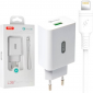 Сетевое зарядное устройство XO QC 3.0 L36 18W/1USB + Lightning (L36-L-WH) White - фото 3 - интернет-магазин электроники и бытовой техники TTT