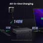 Док-станция Ugreen U708 Thunderbolt 4 --> 3xTh.4/3xUSBA 3.2/RJ45 Gigabit/140W ARevodok Max 8-in-1 U708  - фото 4 - интернет-магазин электроники и бытовой техники TTT