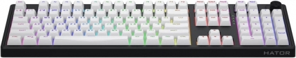 Клавіатура бездротова Hator Skyfall 100 Aurum Lemon RGB Wireless/Bluetooth/USB (HTK3100UA) Black/White  - фото 2 - інтернет-магазин електроніки та побутової техніки TTT
