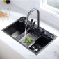Кухонна мийка Lefton Workstation Kitchen Sink Set Digital Temperature Display KS2205 (SK019-G) - фото 3 - інтернет-магазин електроніки та побутової техніки TTT