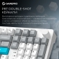 Клавіатура бездротова GamePro Asgard Drakkar Keychron Super Red Switch Wireless/Bluetooth/USB (MK305WH) White  - фото 8 - інтернет-магазин електроніки та побутової техніки TTT