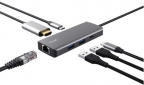 USB-хаб Trust Dalyx 6-in-1 USB-C Multi-port Dock (24968_TRUST) Aluminium  - фото 2 - інтернет-магазин електроніки та побутової техніки TTT