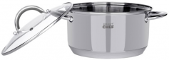 Кастрюля Bravo Chef 22 см 4.35 л с крышкой (BC-2001-22) - фото 2 - интернет-магазин электроники и бытовой техники TTT