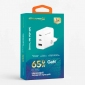 Сетевое зарядное устройство Grand-X GaN 65W CH-990W 2xType-C + USB-A C White - фото 5 - интернет-магазин электроники и бытовой техники TTT