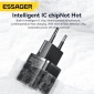 Мережевий зарядний пристрій Essager Camber 20W GaN Travel Phone Charger USB A + Type C EU (ECTAC-HMB01-P) Black  - фото 6 - інтернет-магазин електроніки та побутової техніки TTT