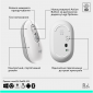 Комплект беспроводной Logitech Pop Icon Combo (920-013141) White  - фото 3 - интернет-магазин электроники и бытовой техники TTT