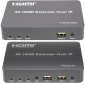 Удлинитель HDMI сигнала PowerPlant HDMI 4K/30hz до 150 м через CAT5E/6 (HDES150-KVM) (CA912957) - фото 2 - интернет-магазин электроники и бытовой техники TTT