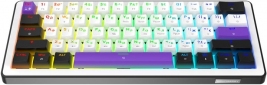 Клавіатура дротова Hator Hellyberry HK60 Mechanical Linear RGB USB (HK60) White/Violet  - фото 2 - інтернет-магазин електроніки та побутової техніки TTT