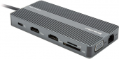 USB-хаб Blueendless USB Type-C - 2x HDMI, VGA, LAN, 3x USB Type-A, SD, TF, USB Type-C PD100W, Aux (CA913886) - фото 3 - интернет-магазин электроники и бытовой техники TTT