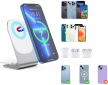 Магнітний бездротовий зарядний пристрій CHOETECH 15 Вт Wireless Charger+Holder (T518-F+H046) - фото 4 - інтернет-магазин електроніки та побутової техніки TTT